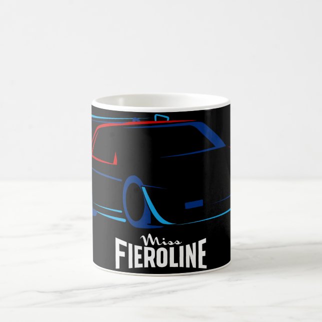 Schwarze Miss Fieroline Kaffeetasse (Mittel)