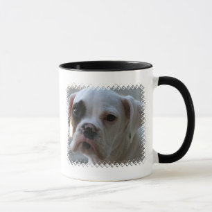 Schwarze mit Augen Boxer-Hundekaffee-Tasse Tasse