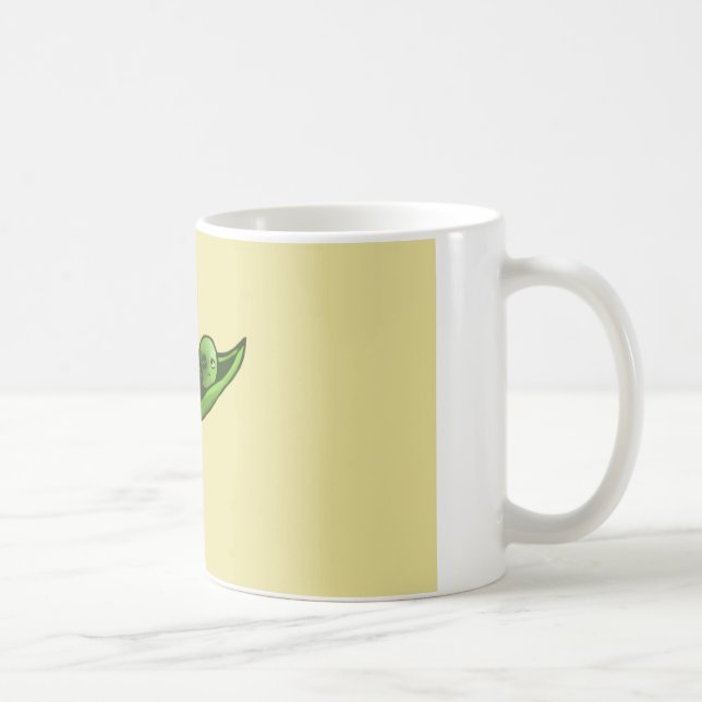 Schwarze mit Augen Erbsen Kaffeetasse (Rechts)