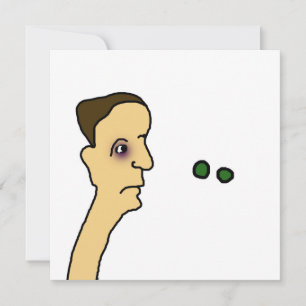 Schwarze Mit Augen Peas-Blank-Karte