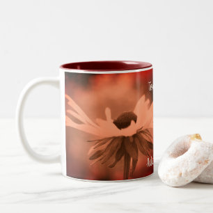 Schwarze Mit Augen Susan Blume Personalisiert  Zweifarbige Tasse