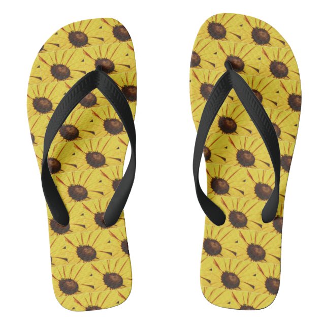 Schwarze Mit Augen Susan Flip Flops (Fußbett)