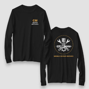 Schwarze mobile Mechaniker-Autoreparaturdienstleis T-Shirt