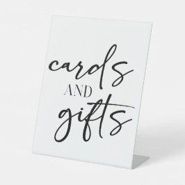 Schwarze moderne einfache Schrift Baby Shower Kart Sockelschild