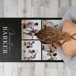 Schwarze, moderne, elegante MultiFoto-Collage Yogamatte