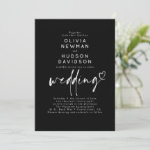 Schwarze moderne minimalistische Herz-Typografie-H