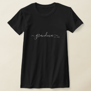 Schwarze moderne Schrift etablierte Oma T-Shirt