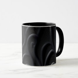 Schwarze, moderne und fantasievolle Textur Kaffeem Tasse