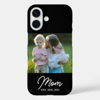 Schwarze Mom Established Schrift Foto Case-Mate