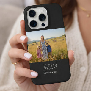 Schwarze Mom Established Schrift Foto Case-Mate iPhone 15 Pro Hülle