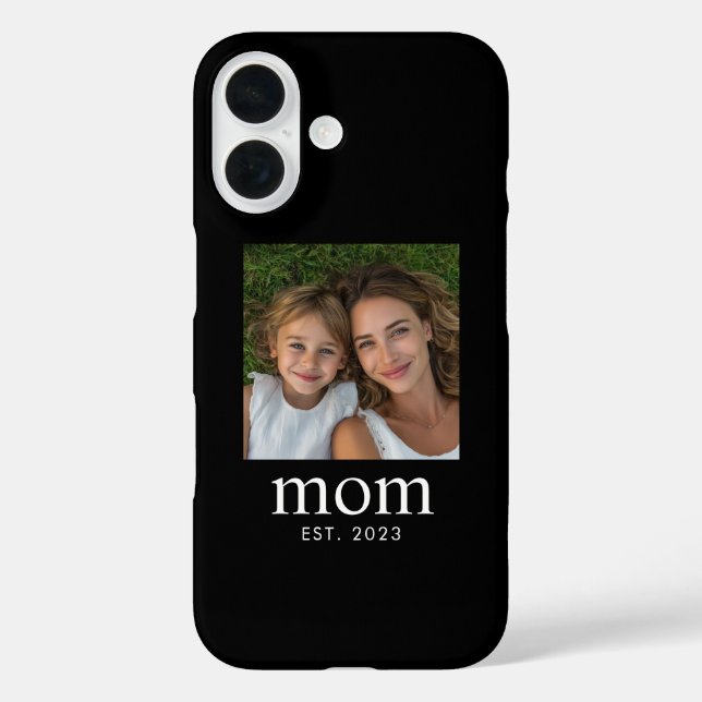 Schwarze Mom etablierte Skript Foto  Case-Mate iPhone Hülle (Rückseite)