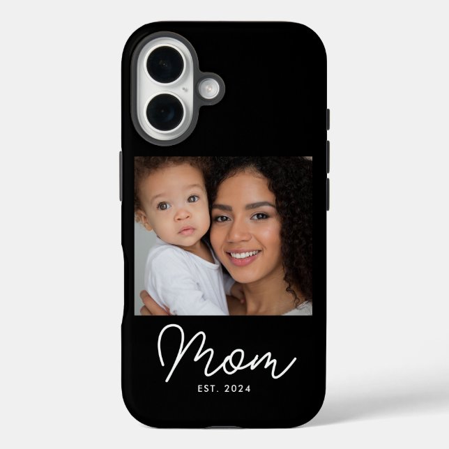 Schwarze Mom etablierte Skript Foto  Case-Mate iPhone Hülle (Rückseite)