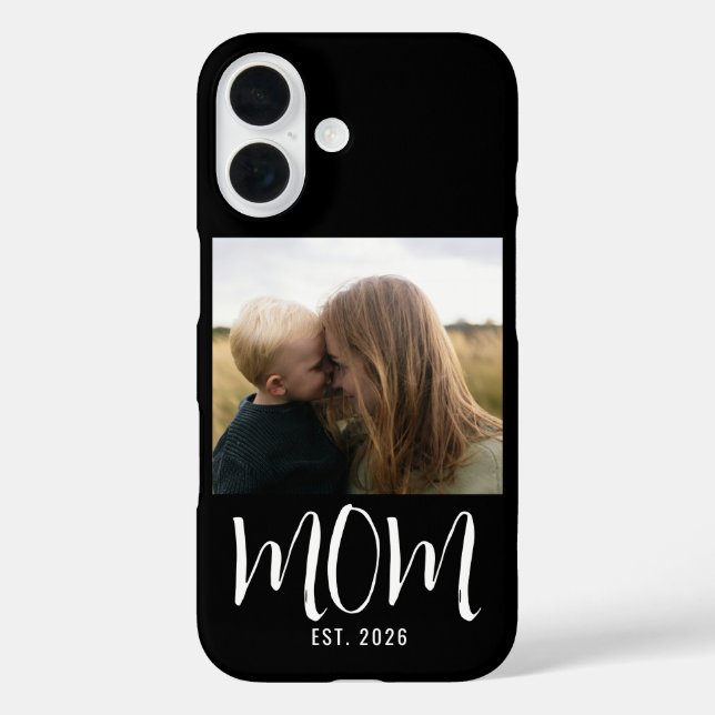 Schwarze Mom etablierte Skript Foto Case-Mate iPhone Hülle (Rückseite)
