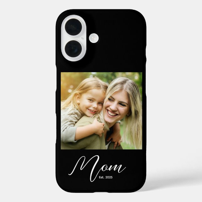 Schwarze Mom etablierte Skript Foto Case-Mate iPhone Hülle (Rückseite)