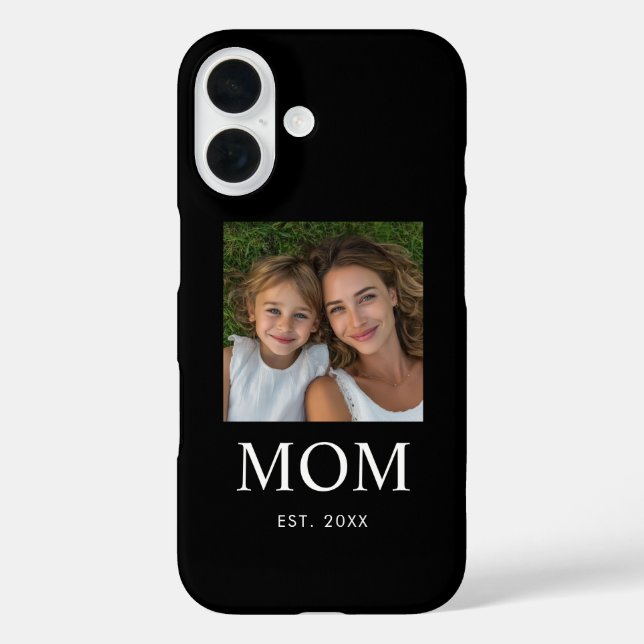 Schwarze Mom etablierte Skript Foto  Case-Mate iPhone Hülle (Rückseite)