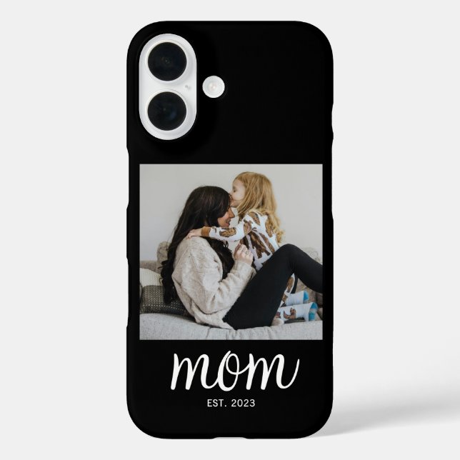 Schwarze Mom etablierte Skript Foto Case-Mate iPhone Hülle (Rückseite)