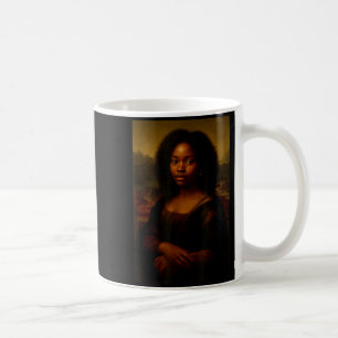 Schwarze Mona Lisa Afro Afrikanisch Melanin Schwar Kaffeetasse