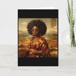 Schwarze Mona Lisa Afro Afroamerikaner Schwarze Ge Karte