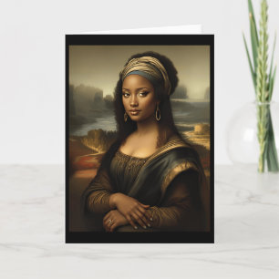 Schwarze Mona Lisa Afroamerikanischer Schwarzer Ge Karte