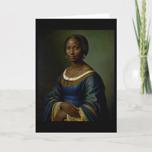 Schwarze Mona Lisa Black History Month Frau Schwar Karte