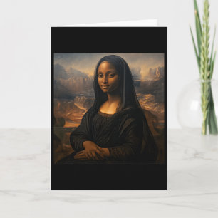 Schwarze Mona Lisa Black History Month Juneteenth Karte