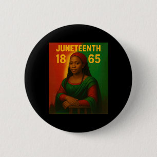 Schwarze Mona Lisa Grafik Afro Afrikanisch Amerika Button