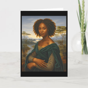 Schwarze Mona Lisa Grafik Afro Afrikanisch Amerika Karte