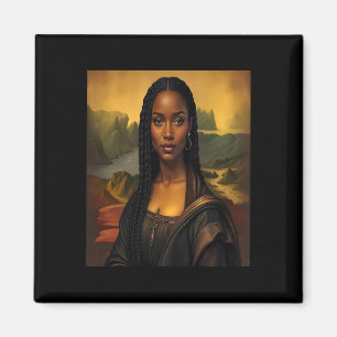 Schwarze Mona Lisa Schwarze Geschichte Afrikanisch Magnet