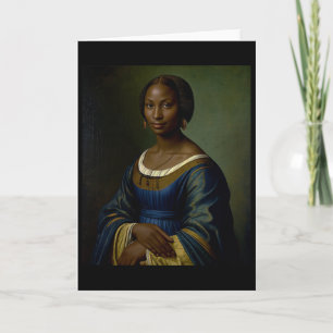 Schwarze Mona Lisa Schwarze Geschichte Monat Frau  Karte