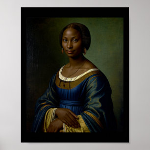 Schwarze Mona Lisa Schwarze Geschichte Monat Frau  Poster