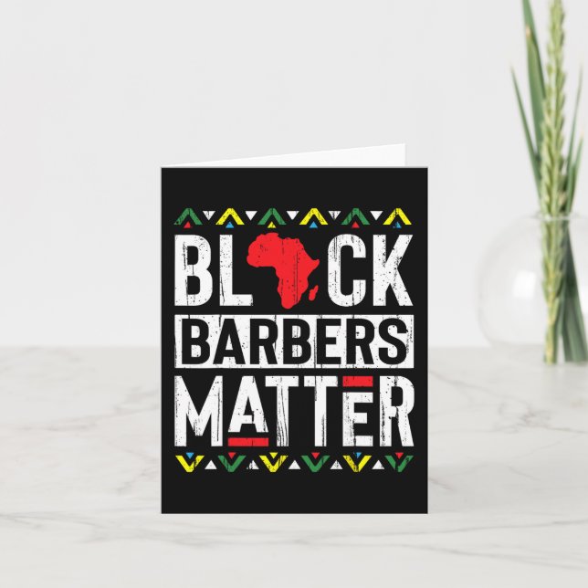 Schwarze Monate Barber Problem Geschichte Afrikani Karte (Vorderseite)