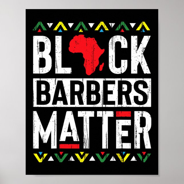 Schwarze Monate Barber Problem Geschichte Afrikani Poster (Vorne)