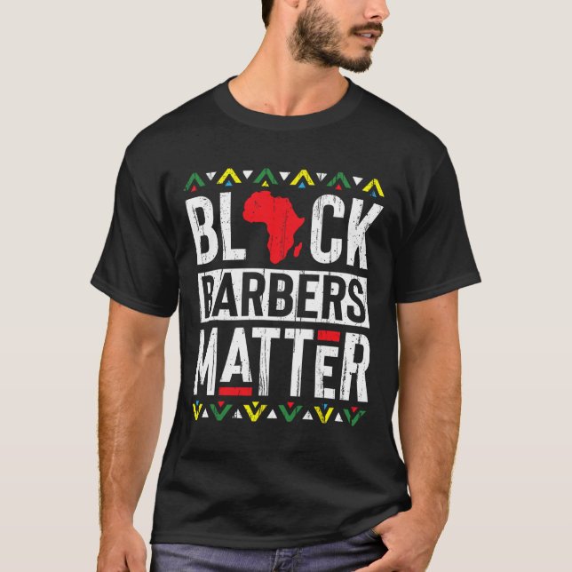 Schwarze Monate Barber Problem Geschichte Afrikani T-Shirt (Vorderseite)