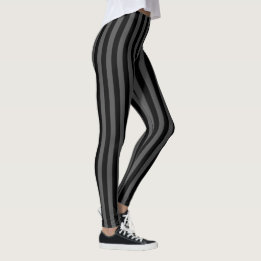 Schwarze, monochrome vertikale Streifen Leggings