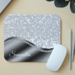 Schwarze Monogram Diamonds Glitzer Blende Mousepad<br><div class="desc">Dieses Design ist ein Foto und nicht mit irgendwelchen Glitzer oder Sequenzen gemacht. Es kann in dem Bereich personalisiert sein, der durch das Ändern des Fotos und/oder Textes zur Verfügung gestellt wird. Sie können auch angepasst werden, indem Sie auf Vorlage personalisieren klicken und dann auf die Schaltfläche klicken, um weitere...</div>