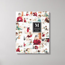 Schwarze Monogramm 19 Bilder FotoCollage Leinwanddruck