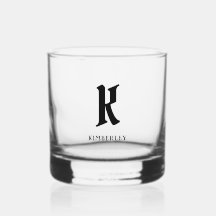 Schwarze Monogramm, alte Brieftypografie