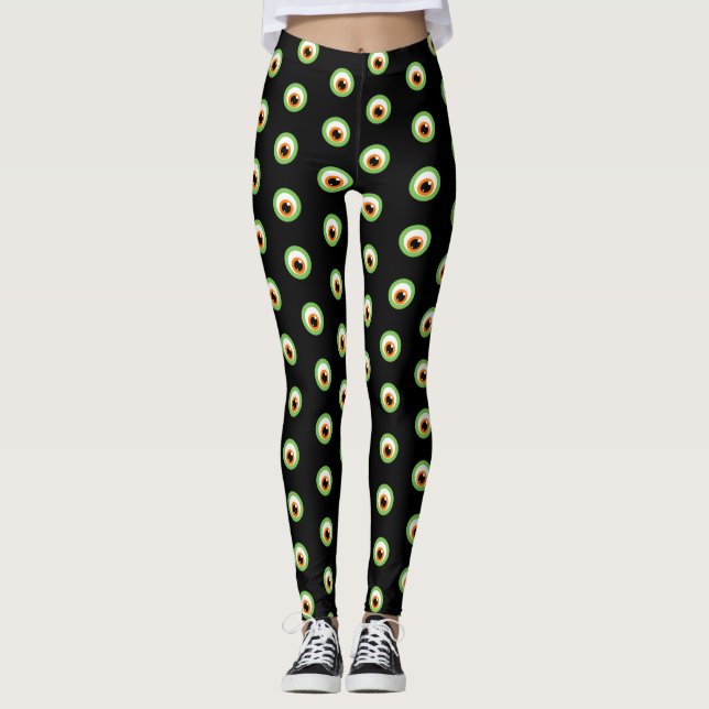 Schwarze Monster-Augen-Leggings Leggings (Vorderseite)