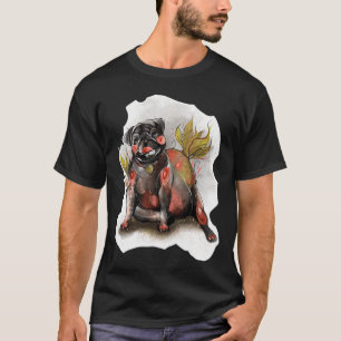 Schwarze Mopsbirne T-Shirt