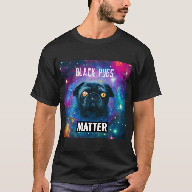 Schwarze Möpse zählen T-Shirt (Vorderseite)