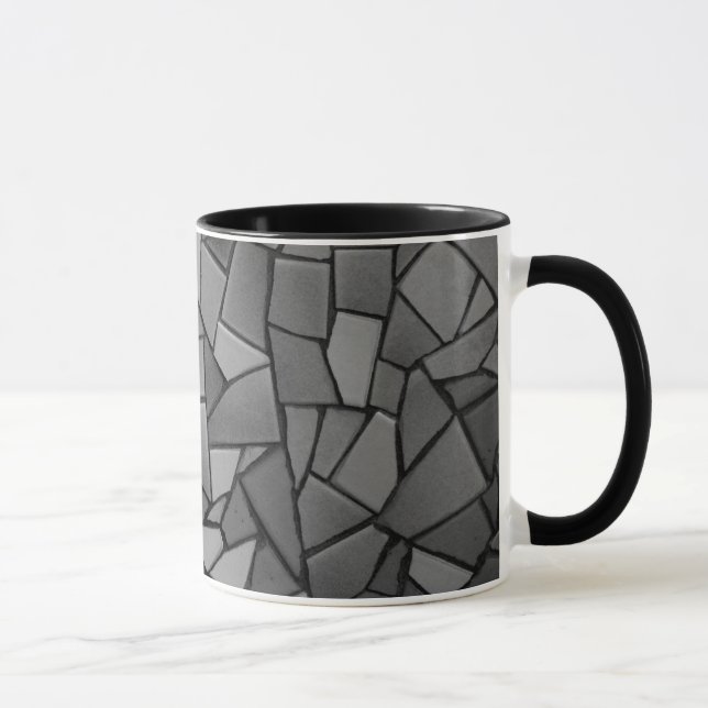 Schwarze Mosaik-Tasse Tasse (Rechts)