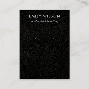 Schwarze Mosaik Textur Stuhl Ohrring Display Karte