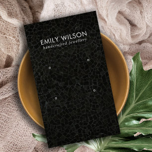 SCHWARZE MOSAISCHE TEXTURE 2 STUDIERENDE OHRENANZE VISITENKARTE