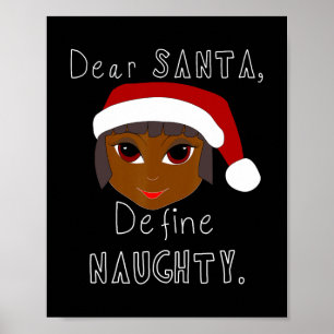 schwarze Mrs claus santa definieren freche schwarz Poster