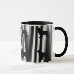 Schwarze multi Neufundland-Hundekaffee-Tasse Tasse