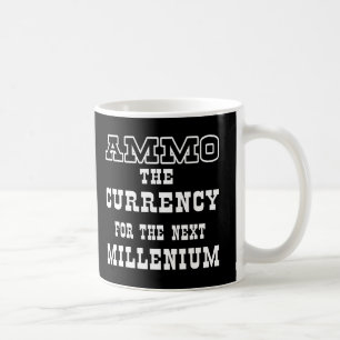 Schwarze Munitions-Währung folgendes Jahrtausend Kaffeetasse