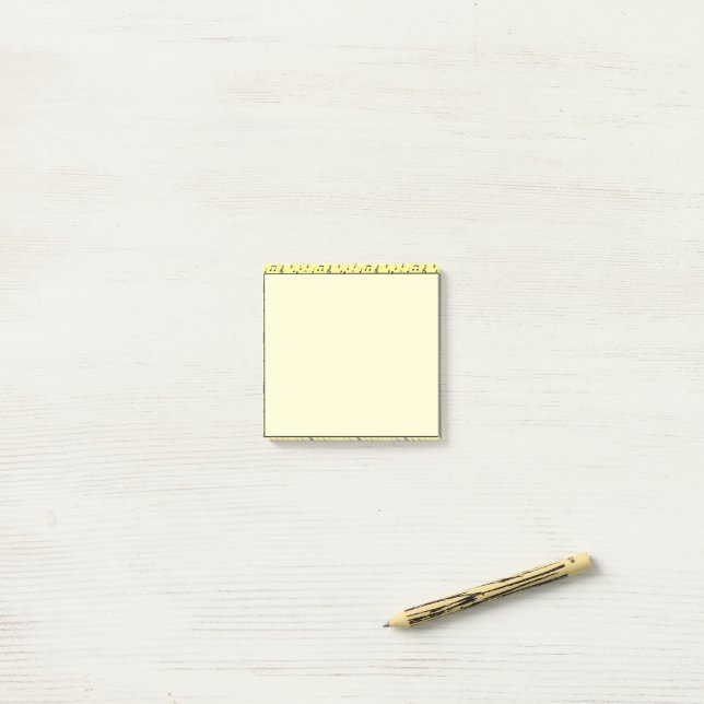 Schwarze Musik  Post-it Klebezettel (Auf Schreibtisch)