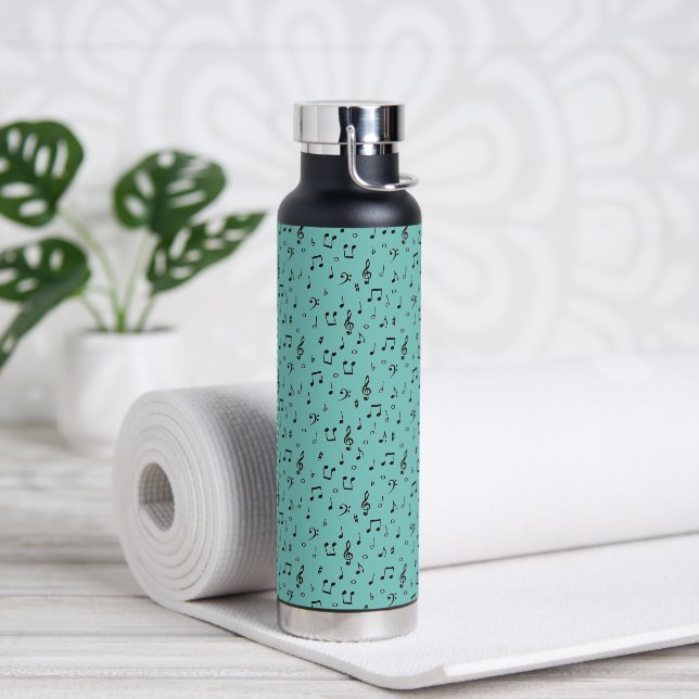 Schwarze Musik  Trinkflasche (Yoga)