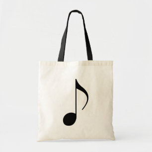 schwarze musikalische Note Tragetasche