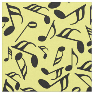 Schwarze Musiknoten Stoff